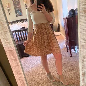 H&M Beige & Brown 3/4 Length Sleeve Dress